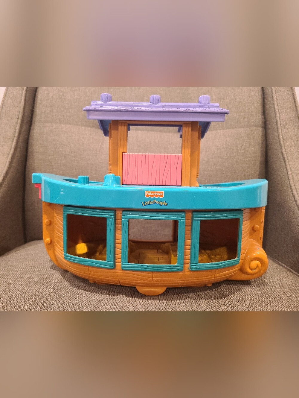 Vintage 2002 Fisher Price Little People Noah's Ark Toy Play Set